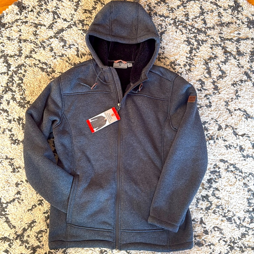 NWT- Rugged Elements Men’s Heavy Fleece Sweater Hoodie Lined Size M